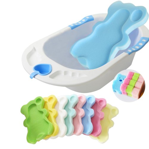Image of Organic Bamboo Fiber Non-Slip Baby Bath Mat with Gentle Texture for Safe Infant Bathing and Newborn Support