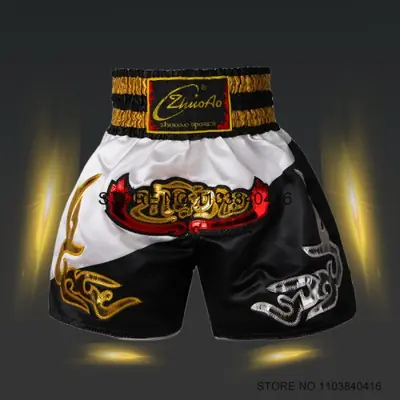 Image de Shorts Muay Thai Brodés - Style Thaïlandais pour MMA & Kickboxing
