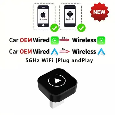 Image de Adaptateur CarPlay Sans Fil 2 en 1 pour Voiture