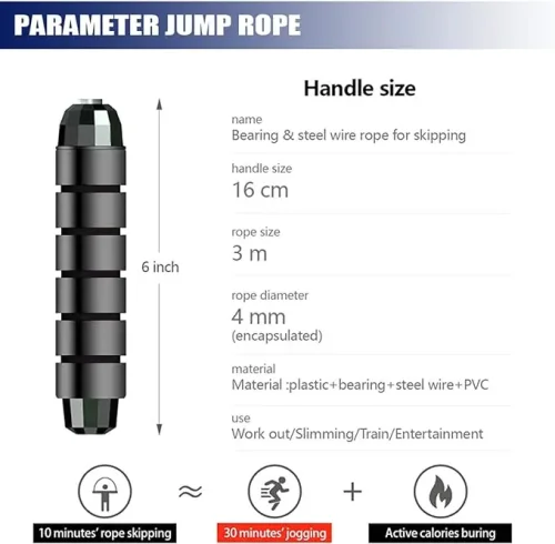 Immagine di 2.8/3m Corde Per Saltare Crossfit Attrezzature Per Il Fitness Portatile Aerobica Veloce Filo di Acci...