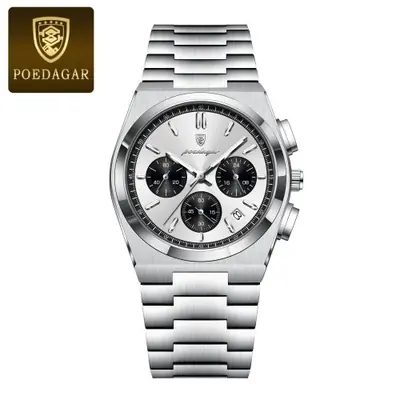Image de Montre Homme Luxe Quartz Étanche - Chronographe Acier Inoxydable