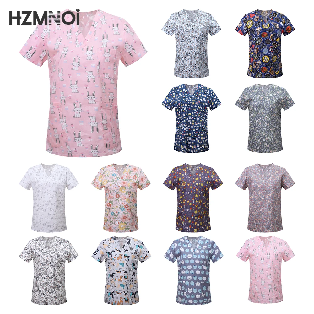 Afbeelding van Leuke Cartoon Dieren Scrub Tops voor Kinderen