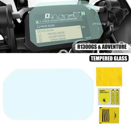 Immagine di Pellicola Protettiva in Vetro Temperato HD per Cruscotto Moto BMW R 1300 GS Adventure 2023-2025 - Protezione Schermo Anti-Riflesso e Resistente agli Urti