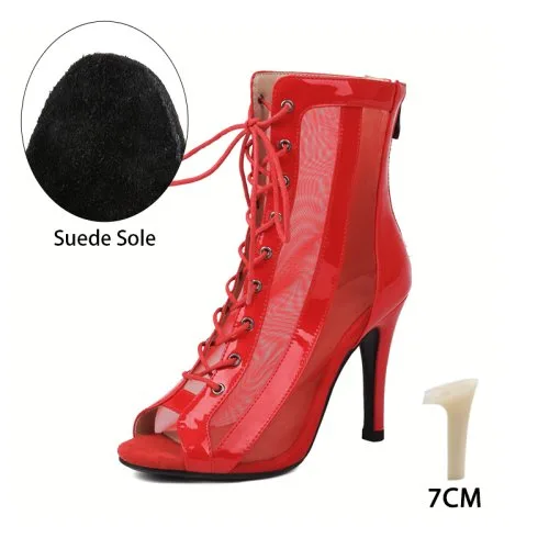 Rot 7cm Wildleder