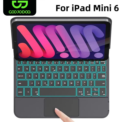 Bild von GOOJODOQ Magic Keyboard-Hülle für iPad Mini 6, 6. Generation, schwimmender Cantilever-Ständer, Multi-Touch-Trackpad für iPad Mini 6