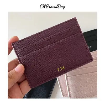 Image de Porte-Cartes Cuir Saffiano Édition Limitée - Personnalisable