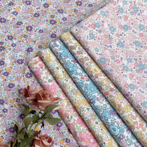 Afbeelding van Vintage Bloemen Stof - 100% Katoen voor DIY Projecten