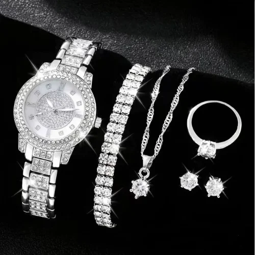 Image de Montre Femme Luxe - Ensemble 6 Pièces Design Romantique