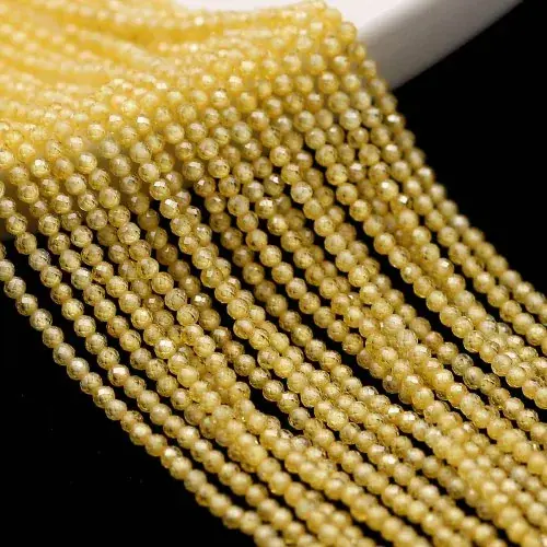 Image de Perles de Zircon Naturel 2mm - Bijoux Fait Main