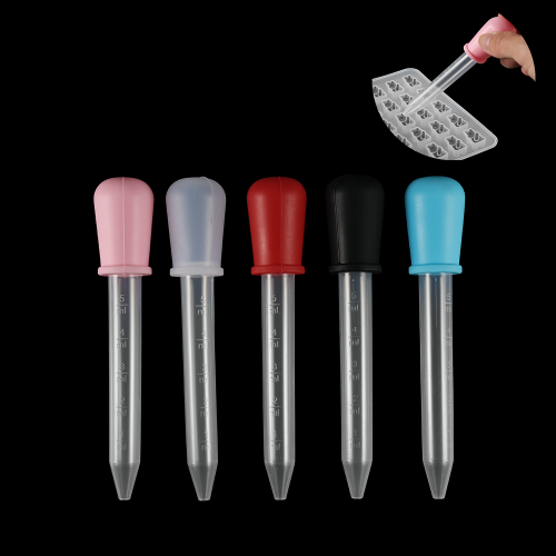 Imagen de Gotero de Silicona Transparente de 5 ml con Escala Graduada – Pipeta Precisa para Resina Epoxi, Moldes de Dulces y Creación de Joyas Artesanales (Pack de 25 Unidades)