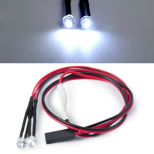 Zdjęcie LED Światła do RC – Jaskrawe Reflektory i Lampy Tylne dla Modeli Axial, SCX10, TRX4
