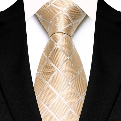 Zdjęcie Ręcznie Robione Krawaty Męskie 8 cm – Żółty Wzór Paisley z Kropkami, Eleganckie Akcesoria Biznesowe i Formalne do Garnituru i Smokingu