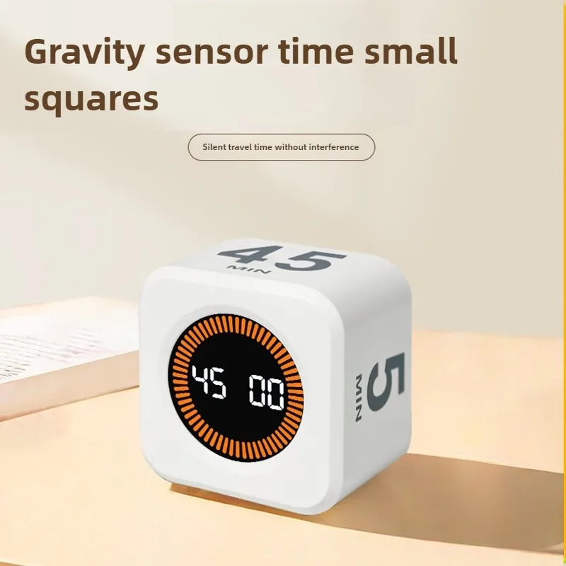 Immagine di Temporizzatore di produttività Timer a cubo di produttività Sensore di gravità Display a LED 4 tempi preimpostati Gestione del tempo dei bambini Conto alla rovescia da cucina