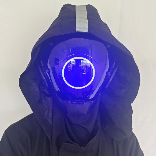 Bild von LED-Rundlichtmaske für Männer und Frauen – Jaupto Punk Maske mit leuchtendem Effekt, perfekt für Cosplay, Halloween, Partys, Musikfeste und Events