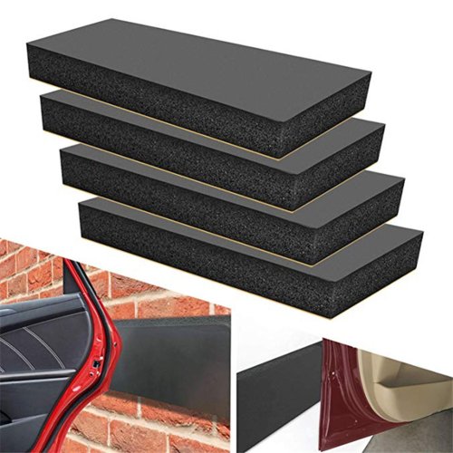 Imagen de Juego de 4 Protectores de Puerta para Coche y Garaje, Bloques de Espuma para Esquinas de Pared, Protector de Parachoques, Ideal para Estacionamiento y Almacenes, Previenen Golpes y Arañazos