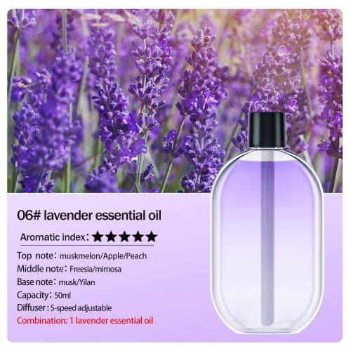 Imagen de Difusor de aroma portátil recargable, máquina de aromaterapia de aceites esenciales, ambientador tem...