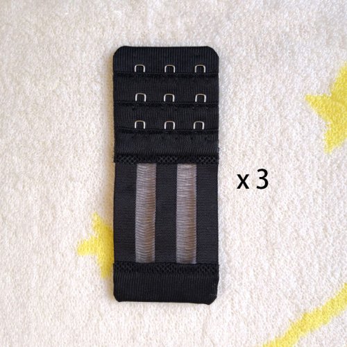 Imagen de Set de 3 Extensores Elásticos para Sujetador con 3 Ganchos Ajustables – Accesorios Íntimos para Mujer