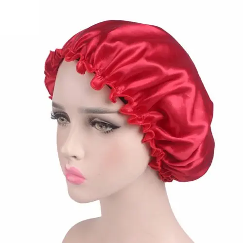Image de Bonnet de Nuit en Satin pour Femme - Protection Cheveux Douce
