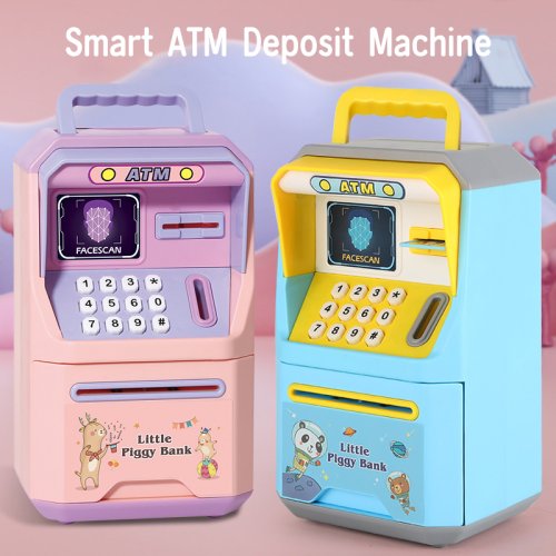 Afbeelding van Speelgoed ATM Bankkluis met Gezicht, Muziek en Muntautomaat – Rolspel voor Kinderen vanaf 3 Jaar