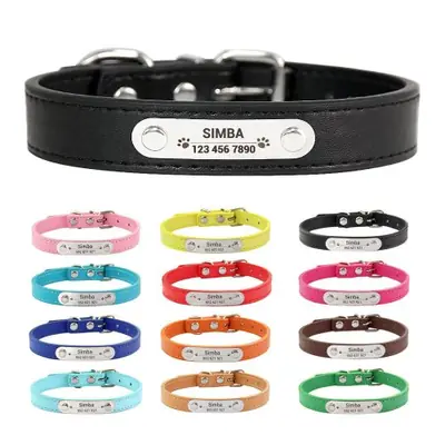 Collier de Chien Personnalisé Rose - Anti-Perte & Solide