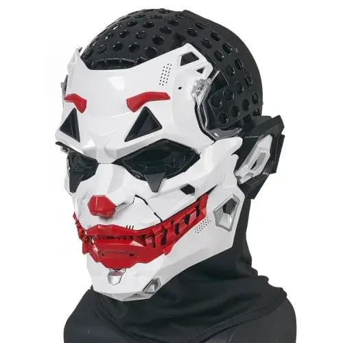 Image de Masque Joker Cyberpunk avec Tresses de Clown