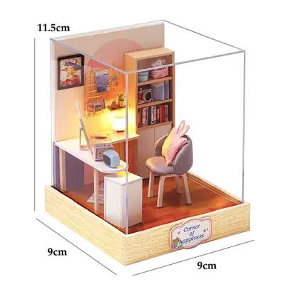 Mini Maison de Poupée Chaton - Puzzle 3D en Bois