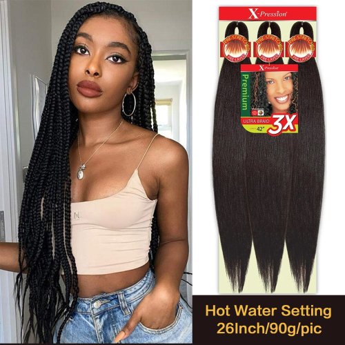 Image of Premium Kanekalon Jumbo Braids Crochet Curly Hair Extensions – Pre-Stretched Synthetic Braiding Hair for Natural-Looking Styles