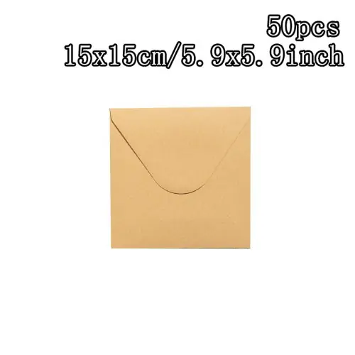 Image de Enveloppes Blanches 15x15 cm - Lot de 50