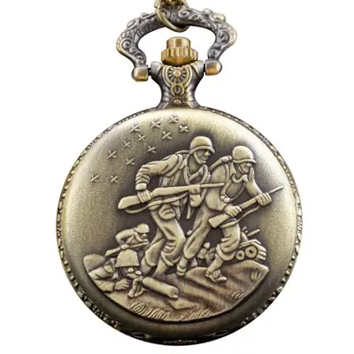 Image de Montre de Poche Rétro Soldat - Cadeau Commémoratif