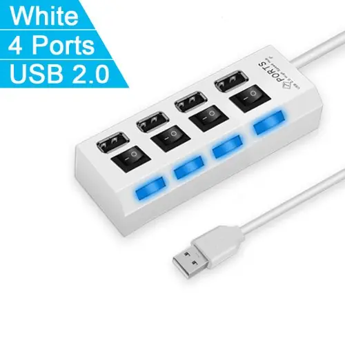 4 ports blanc