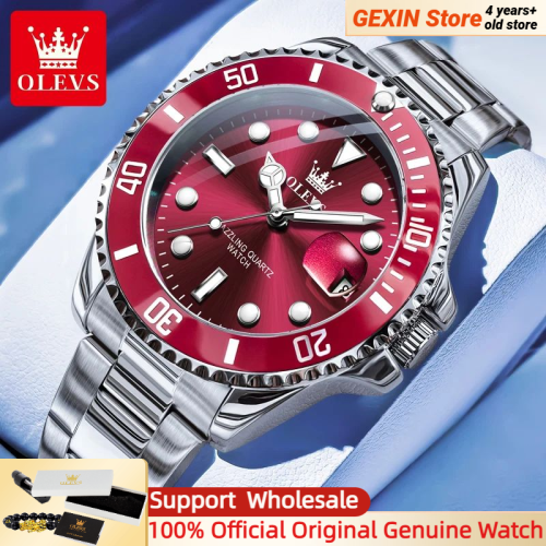 Imagen de Reloj de Lujo para Hombre con Esfera Roja - Diseño de Buceo