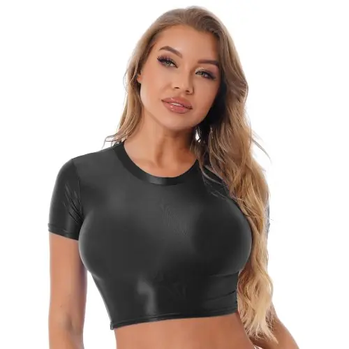 Image de Tenue Disco Brillante Femme - Mini Jupe + Débardeur