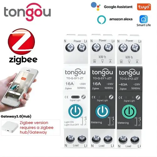 Image de Disjoncteur intelligent Zigbee 63A - Contrôle à distance via Smart Life