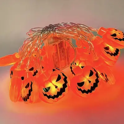 Image de Guirlande LED Halloween Fantôme & Citrouille
