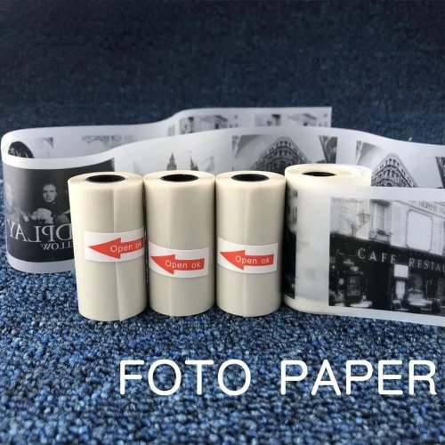 Zdjęcie Przezroczysty Papier Samoprzylepny Termiczny 57x25 mm – Idealny do Drukowania Zdjęć w Mikro Drukarkach Termicznych