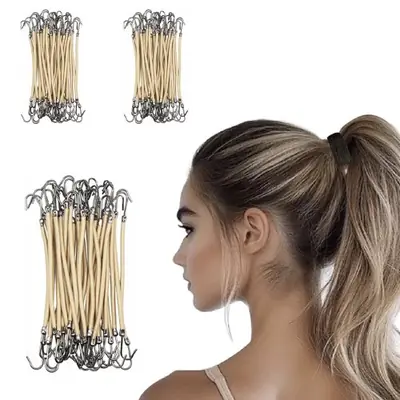 Image de 30 Élastiques Cheveux Crochet - Accessoires Coiffure Femmes