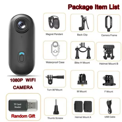 Image de Caméra d'action 4K pour vélo et moto - Full HD, WiFi, mini bodycam