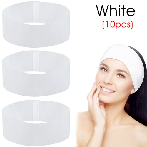 Afbeelding van 10/50/100 Stuks Wegwerp Spa Facial Hoofdbanden Witte Facial Schoonheidsspecialiste Hoofdband Wrap Ni...