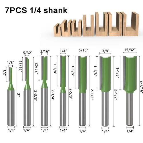 7pcs 6.35mm Bits
