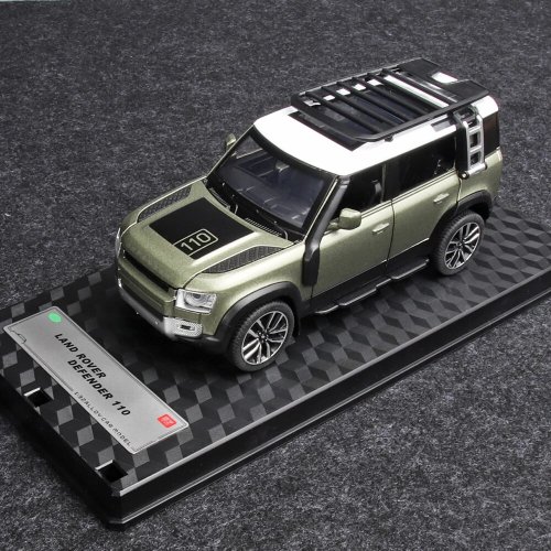 Afbeelding van 1/32 gegoten modelauto pullback voertuig speelgoedcollectie voor Land Rover New Defender 110, cadeau, met geluid en licht