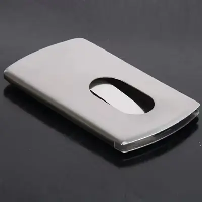 Image de Étui Cartes Métal Brossé - Élégant & Pratique