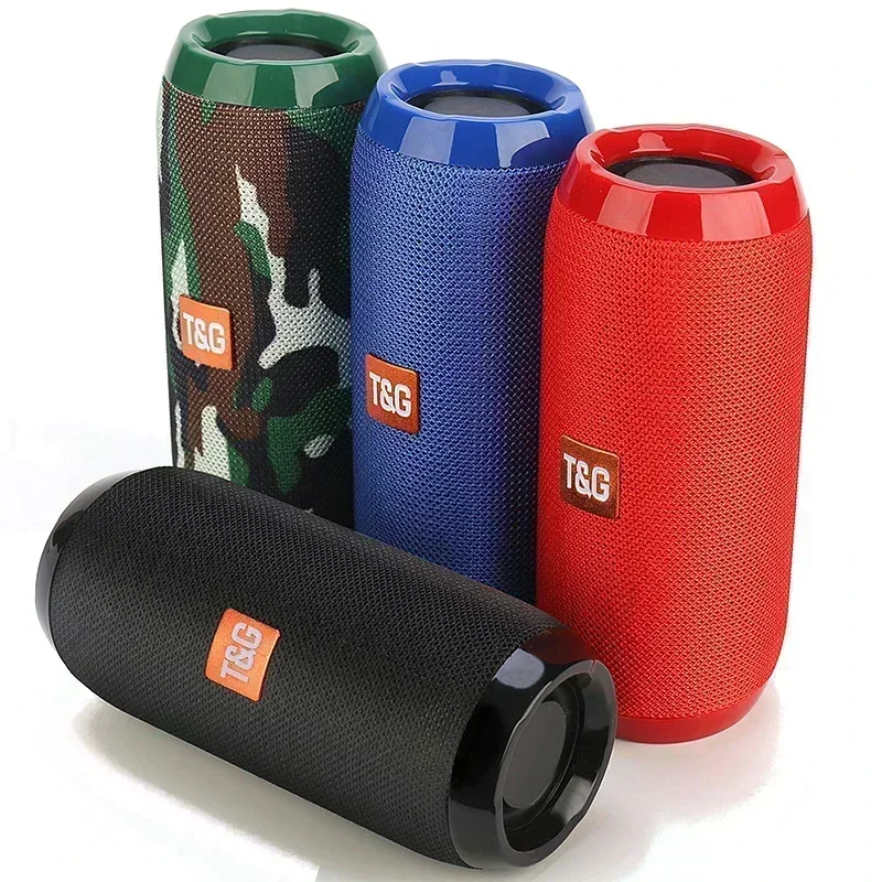 Imagen de Altavoz Portátil Inalámbrico con Subwoofer Potente, Resistente al Agua, Bluetooth 5.0, Radio FM y Sonido Estéreo Envolvente para Uso en Exteriores