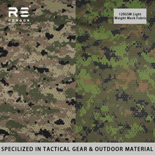 Imagen de Tela de malla elástica CADPAT MT camuflaje impreso, 120gsm, doble cara, ligera y transpirable para máscaras faciales y accesorios tácticos
