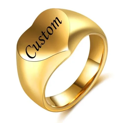 Corazón oro personalizado