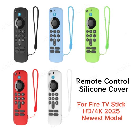 Immagine di Custodia protettiva in silicone per telecomando per Fire TV Stick HD/4K 2025 Modello più recente Anti-goccia Antipolvere Antiurto Custodia in pelle Anticaduta