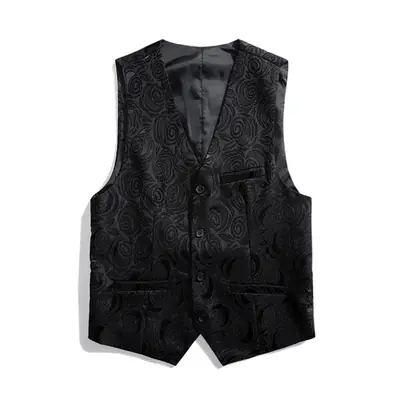 Image de Gilet Homme Brodé Roses - Élégant & Raffiné