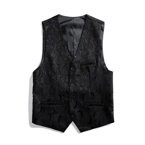 Image de Gilet Homme Brodé Roses - Élégant & Raffiné