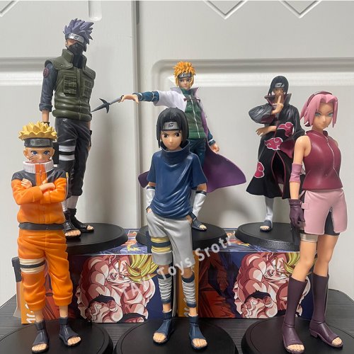 Immagine di Figura d'Azione Naruto Shippuden - Uchiha Itachi, Sasuke, Pain e Kakashi in PVC - Collezione di Personaggi Anime per Appassionati e Collezionisti