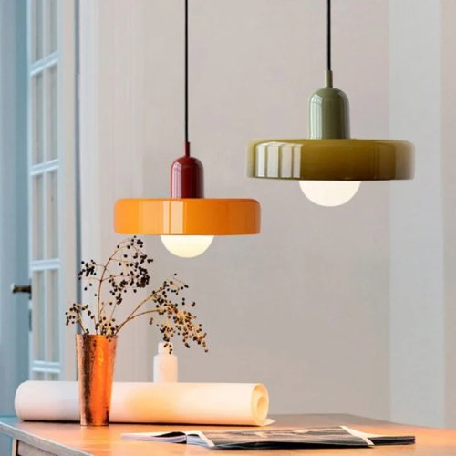 Image of Nordic Retro Glass Chandelier – Elegant Vintage-Style Lighting for Living Room, Bedroom, Dining Room, and Kitchen with E27 LED Bulb Compatibility