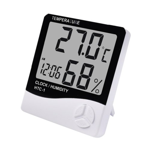 Bild von Digitales Thermometer & Hygrometer – Indoor/Outdoor Wetterstation mit Uhr